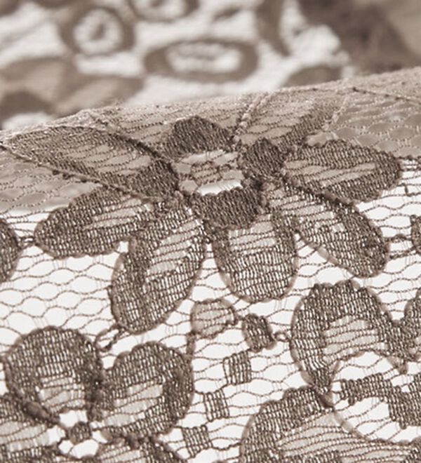 BELLUNA（ベルーナ）の「綿１００％レース切替オーバーブラウス（チュニック）」｜詳細画像