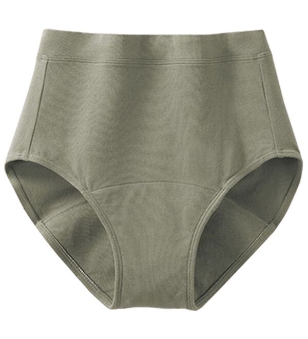 LAVIENNE（ラヴィエンヌ）の「安心オーガニックコットンショーツ（安心ショーツ）」｜カーキ