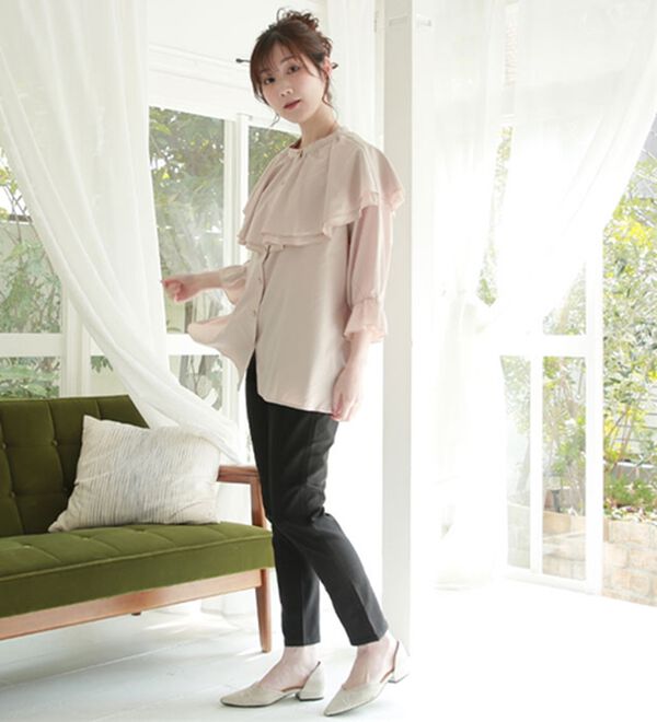 A HAPPY MARILYN（アハッピーマリリン）の「【Ｍ～８Ｌ】【選べる丈】のび～る ストレッチ ツイル 魔法の 美脚レギンスパンツ（スリム・スキニーパンツ）」｜詳細画像