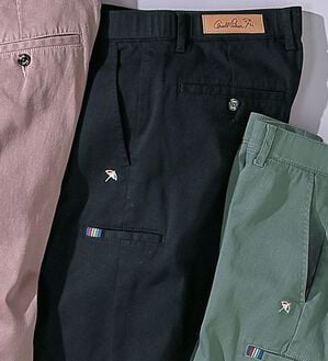 「＜アーノルド　パーマー＞デニム＆チノから選べる定番ストレッチパンツ（メンズフルレングスパンツ）」｜ブラック(チノ)