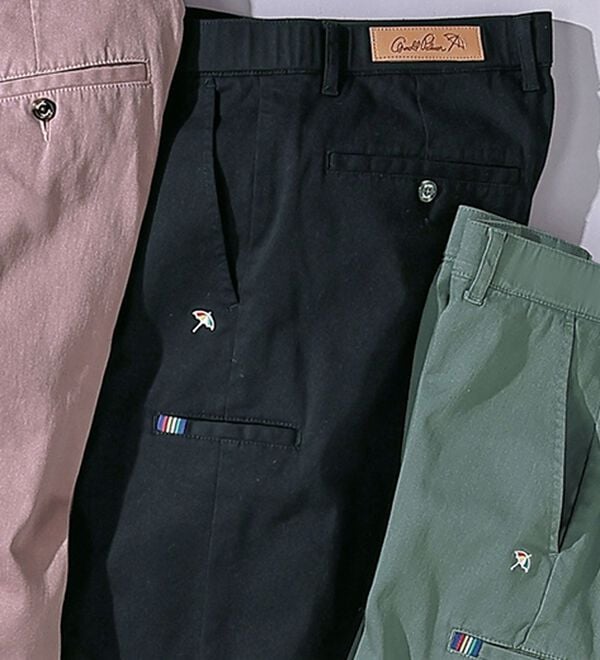 「＜アーノルド　パーマー＞デニム＆チノから選べる定番ストレッチパンツ（メンズフルレングスパンツ）」｜ブラック(チノ)