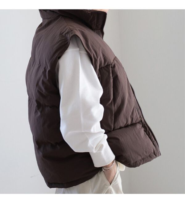 GeeRA（ジーラ）の「スタンドカラーボリューム中綿ベスト（ベスト）」｜詳細画像