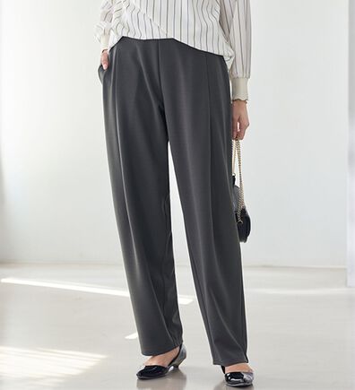 BELLUNA（ベルーナ）の「ワイドテーパード美脚パンツ（フルレングスパンツ）」