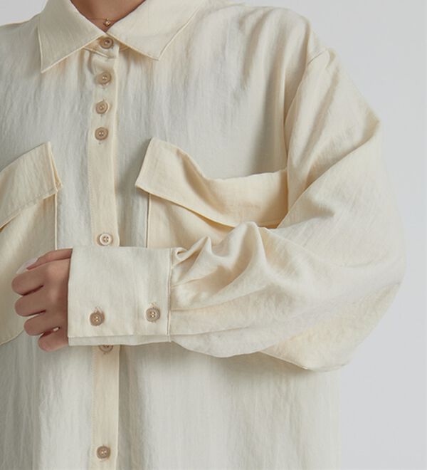 BELLUNA（ベルーナ）の「【低身長さん向け】ポケットデザインゆったりシャツ（シャツ）」｜詳細画像