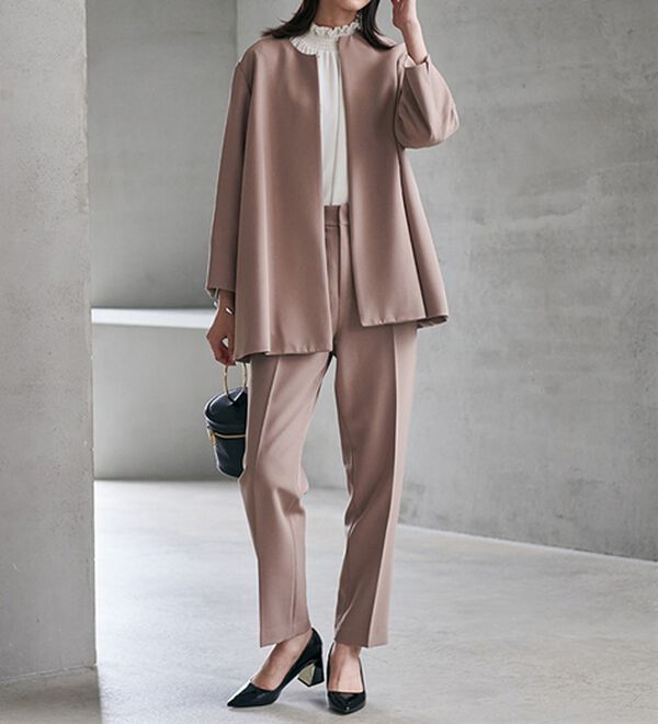 RANAN（ラナン）の「＜２点セット＞洗える！ゆるっとジャケット今どきパンツスーツ（パンツスーツ）」｜詳細画像