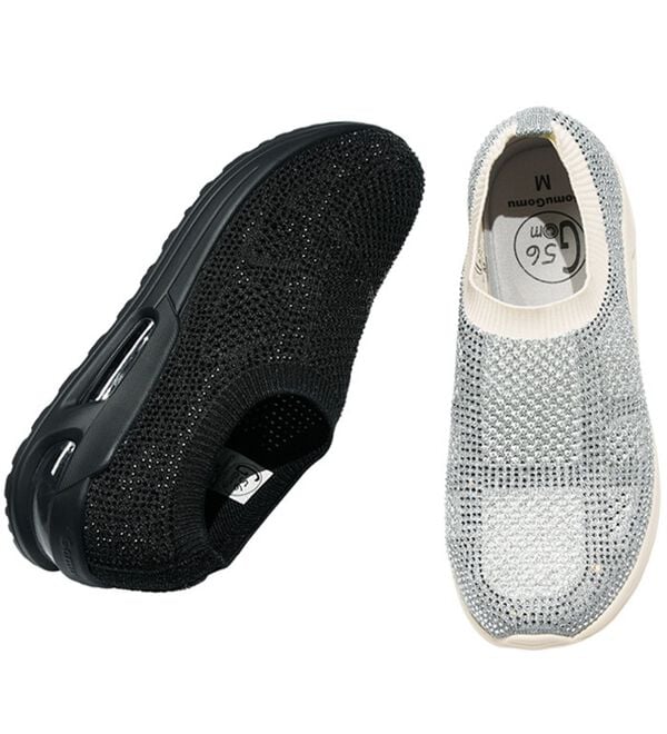 ルフラン（ルフラン）の「ゴムゴム　きらめきビジューのエアーヒールスニーカー（スニーカー）」｜詳細画像