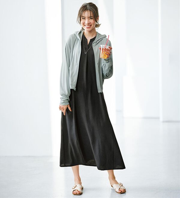 BELLUNA（ベルーナ）の「短め丈で風通る！ひさし付ＵＶパーカー（パーカー）」｜詳細画像