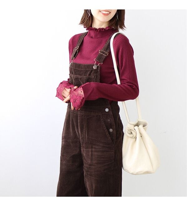 GeeRA（ジーラ）の「大人可愛い！レースが上品なハイネックニット（ニット・セーター）」｜詳細画像