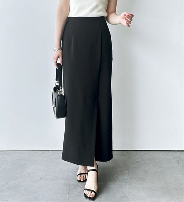 GeeRA（ジーラ）の「オンオフ着られる！スリットタイトスカート（ロングスカート）」｜詳細画像