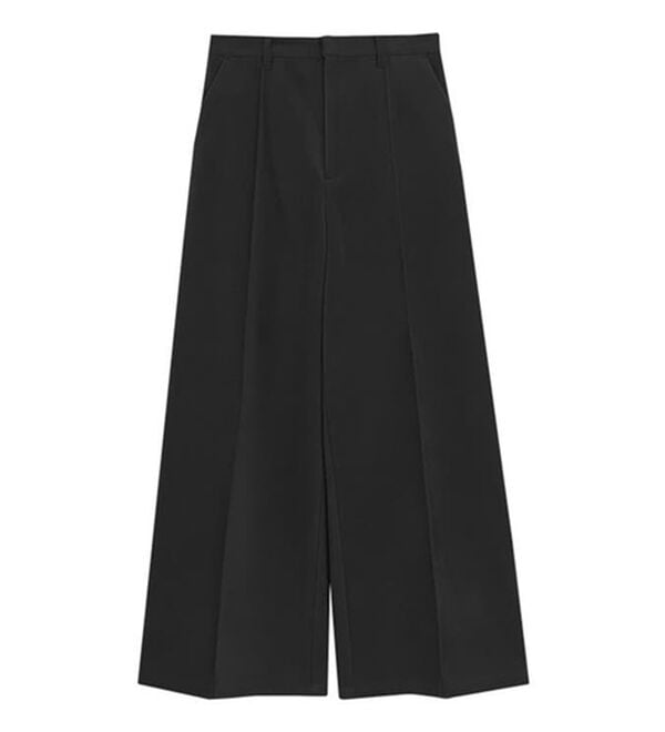 Pierrot（ピエロ）の「カット起毛ピンタックワイドパンツ（ワイドパンツ・ガウチョ）」｜詳細画像