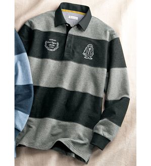 「＜ハッシュパピー＞デニム調ビッグドックポロ（メンズポロシャツ）」｜ブラック