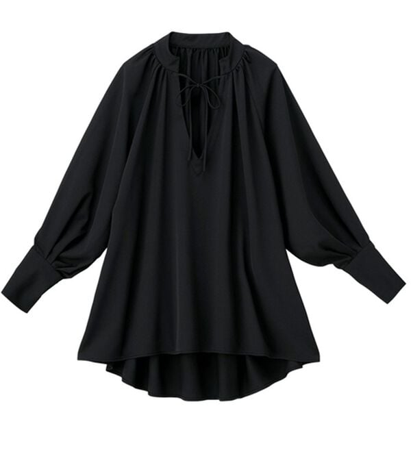 RANAN（ラナン）の「3つの機能付！大人のセットアップ（セットアップ）」｜ブラック　ブラウス