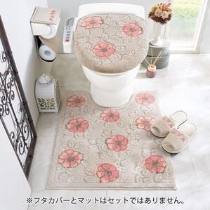 「ウィルトン織トイレマットシリーズ『フローリア』（トイレマット）」｜ベージュ