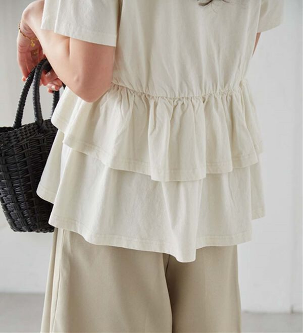 RANAN（ラナン）の「ピグメントフリルトップス（カットソー）」｜詳細画像