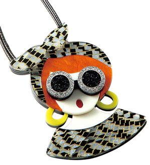 BELLUNA（ベルーナ）の「お洒落ガールペンダント（ネックレス・ペンダント）」｜千鳥柄