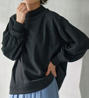 RANAN（ラナン）の「裏起毛！毛玉になりにくい！ニット切替プルオーバー（カットソー）」｜詳細画像