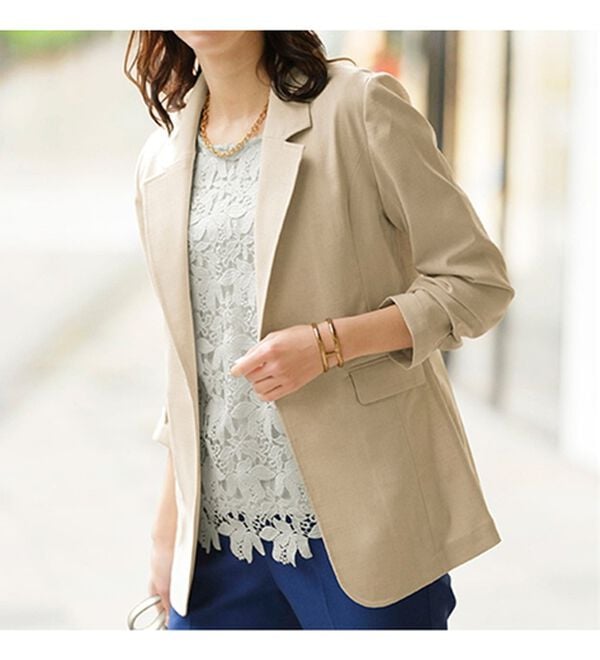 BELLUNA（ベルーナ）の「カジュアルコーデにきちんと感を！テーラードジャケット（テーラードジャケット）」｜詳細画像