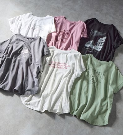 BELLUNA（ベルーナ）の「ひんやリッチコットン大人のゆったりドルマンＴシャツ（カットソー）」