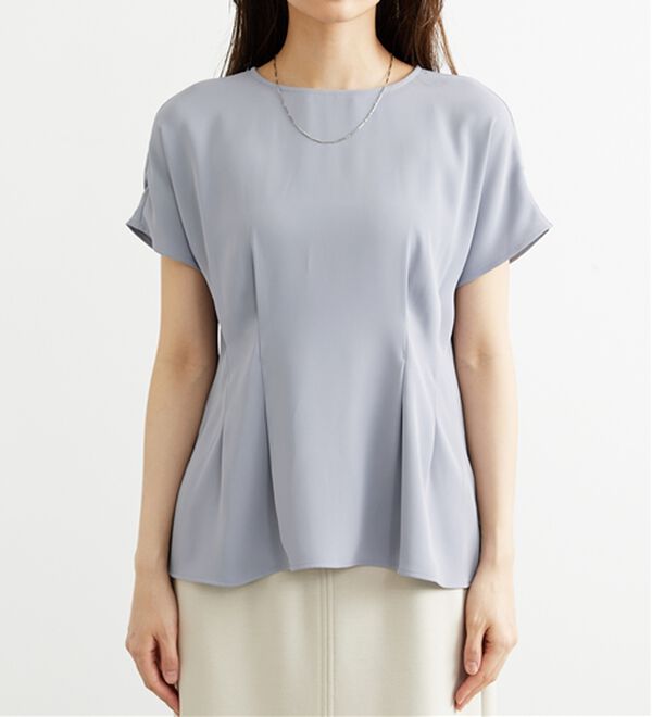 BELLUNA（ベルーナ）の「〈オフィス対応〉タックデザインブラウス（ブラウス）」｜詳細画像