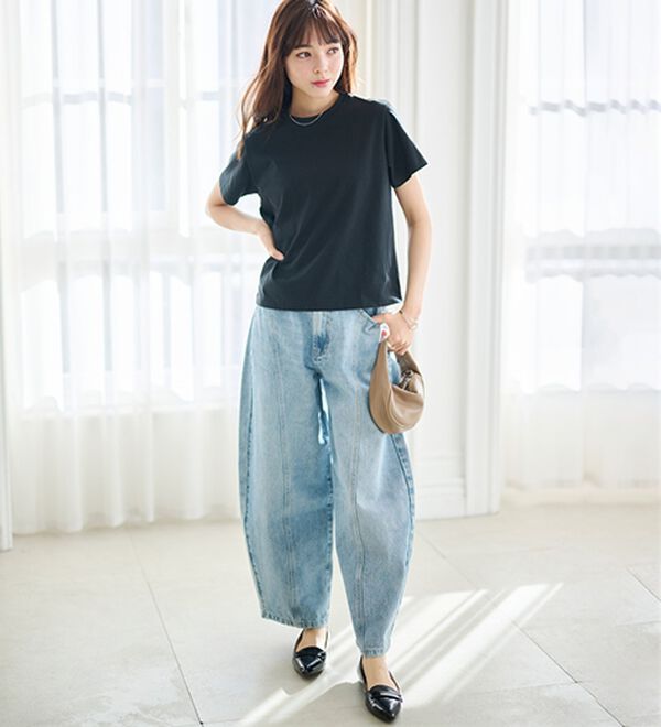 RANAN（ラナン）の「【5つの機能付】ひんやり着回し抜群ベーシックＴシャツ＜選べる着丈＞（Tシャツ）」｜詳細画像