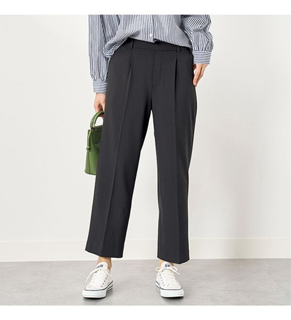 BELLUNA（ベルーナ）の「サラリ美脚見え！タック使いワイドパンツ（ワイドパンツ・ガウチョ）」｜詳細画像