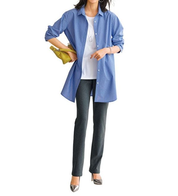 BELLUNA（ベルーナ）の「なめらかボンディング美脚ストレートパンツ（フルレングスパンツ）」｜詳細画像