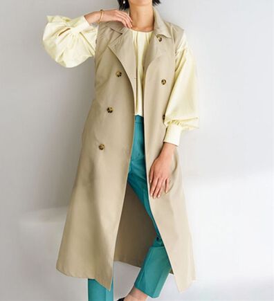 VINNO（ヴィノ）の「３ＷＡＹはっ水トレンチコート（ロングコート）」