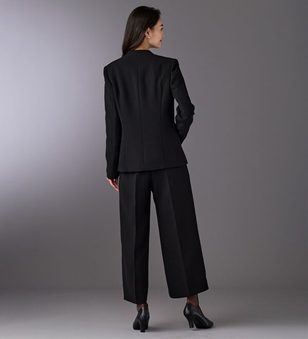 BELLUNA（ベルーナ）の「【３点セット】洗えるストレッチ素材！ワイドパンツ３点セット（ブラックフォーマル（喪服・礼服））」｜詳細画像