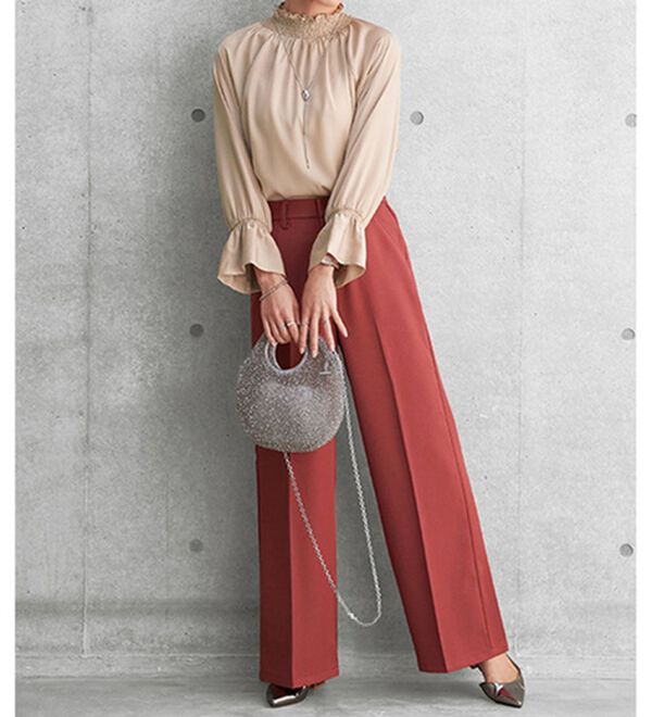 BELLUNA（ベルーナ）の「桜エキスワイドパンツ（ワイドパンツ・ガウチョ）」｜詳細画像