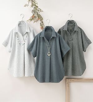 ルフラン（ルフラン）の「【３色組】３６０度カバー＊ドルマンシャツ（ブラウス）」｜詳細画像