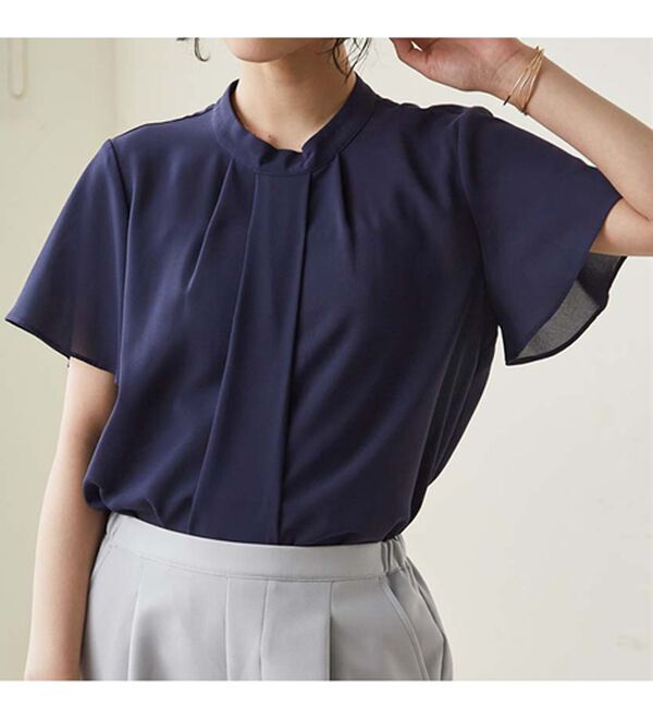 RANAN（ラナン）の「【新色追加】機能付タックデザインブラウス（ブラウス）」｜詳細画像