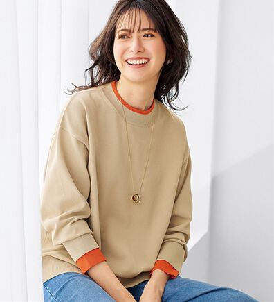 BELLUNA（ベルーナ）の「重ね着風配色スポンディッシュニット（ニット・セーター）」