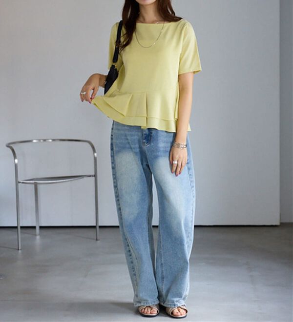 alotta（アロッタ）の「スクエアネックティアードトップス（カットソー）」｜詳細画像