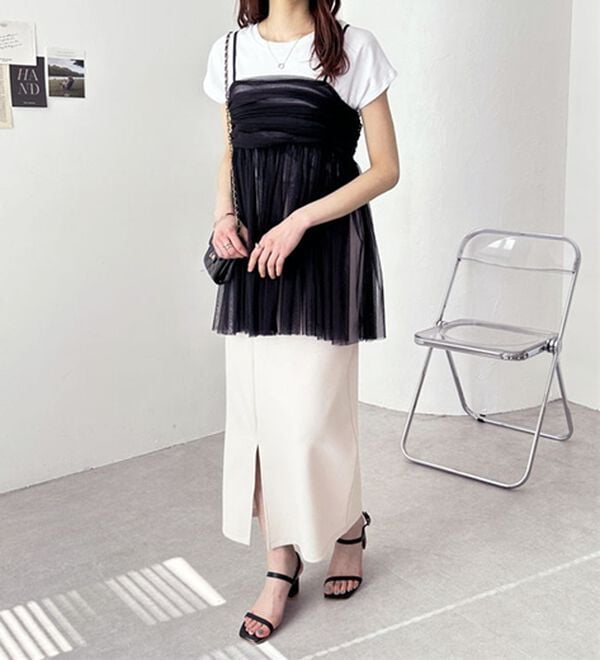 GeeRA（ジーラ）の「楽ちん！滑らか美ラインダンボールナロースカート（ロングスカート）」｜詳細画像