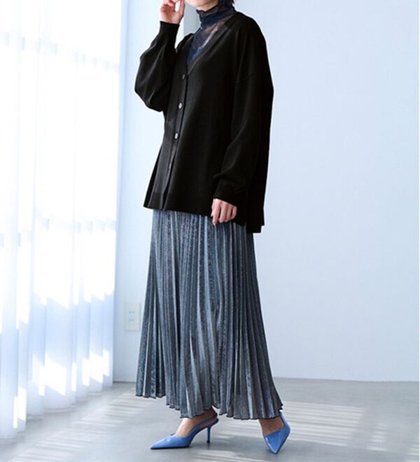 RANAN（ラナン）の「洗える！キレイ見え！ワイドシルエットＶネックカーディガン（ニットカーディガン）」｜詳細画像