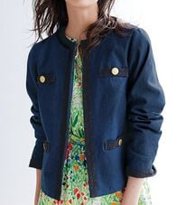 RANAN（ラナン）の「ノーカラーデニムジャケット（ノーカラージャケット）」