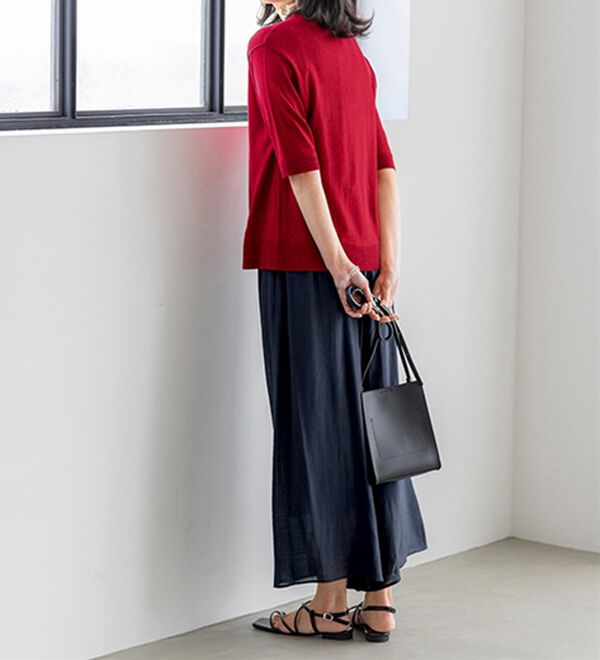 BELLUNA（ベルーナ）の「ヒンヤリ冷感！洗える５分袖カーディガン（ニットカーディガン）」｜詳細画像