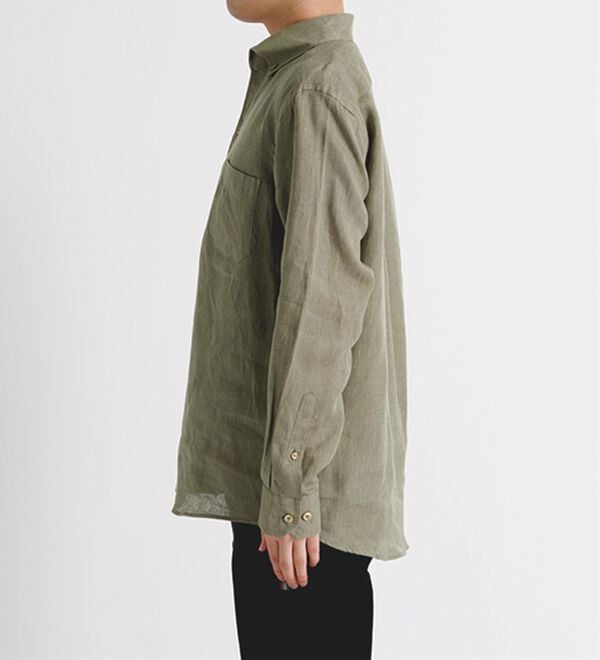 「＜コムルヴァン・オム＞大人のフレンチリネン１００％シャツ（メンズシャツ）」｜詳細画像