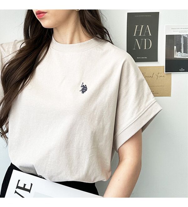 GeeRA（ジーラ）の「【新色追加】【ＵＳ．ＰＯＬＯ．ＡＳＳＮ】綿100％フレンチスリーブＴシャツ（Tシャツ）」｜詳細画像