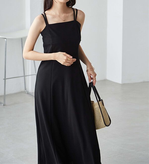 RANAN（ラナン）の「ダブルストラップバックリボンキャミワンピース（その他ワンピース）」｜詳細画像