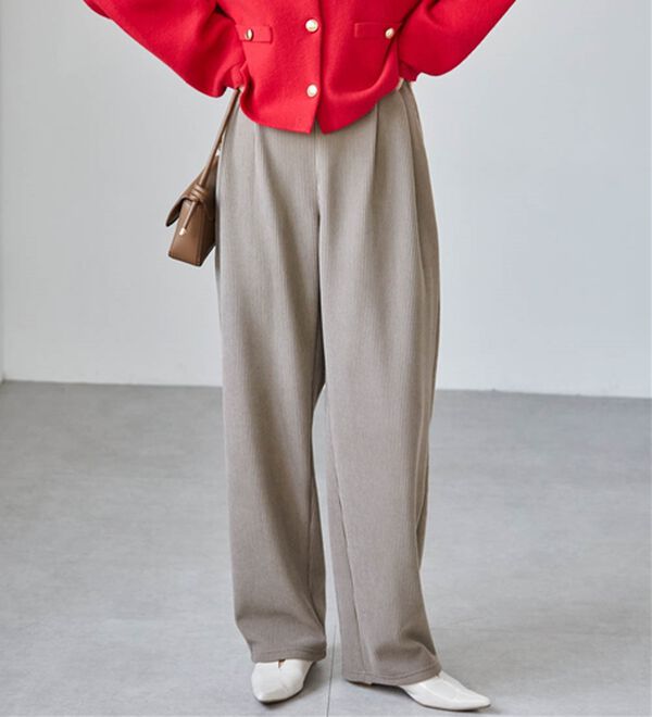 RANAN（ラナン）の「あったか裏ベロアニットコールワイドパンツ（ワイドパンツ・ガウチョ）」｜詳細画像