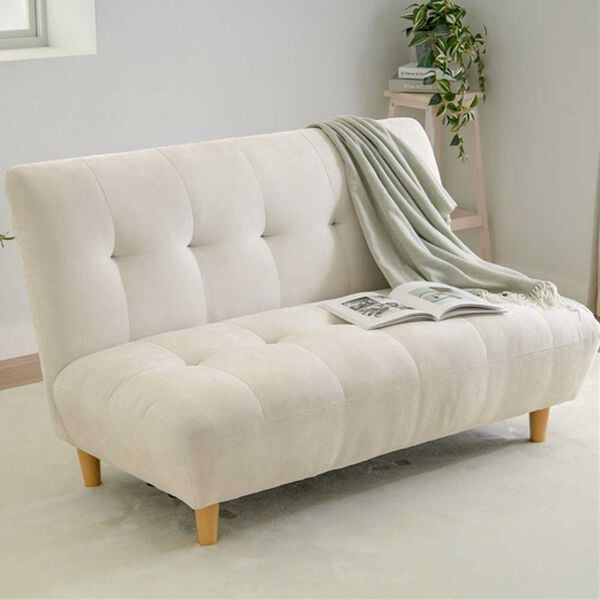 iellio（イエリオ）の「座り心地の良いハイバックソファＳｏｏｍｉ＜２人掛・１人掛・スツール＞（ソファ）」｜アイボリー