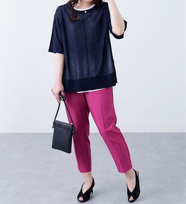 BELLUNA（ベルーナ）の「サラサラ美脚テーパードパンツ（テーパードパンツ）」｜詳細画像