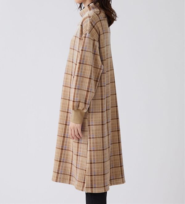 BELLUNA（ベルーナ）の「ふんわりなめらか裏ベロアワンピース（カットソーワンピース）」｜詳細画像