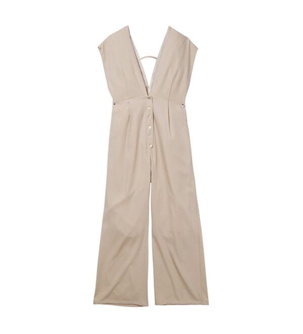 GeeRA（ジーラ）の「深Ｖネックフレンチスリーブサロペット（その他ワンピース）」｜詳細画像