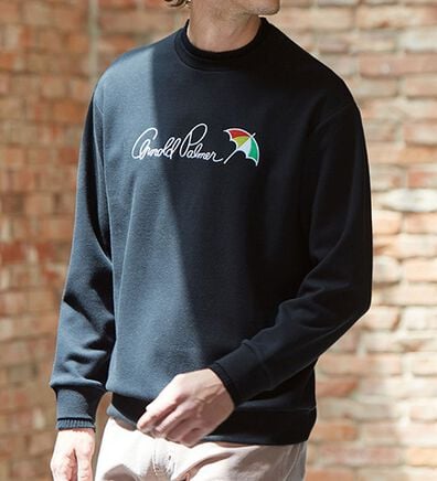 「＜アーノルド　パーマー＞技ありニット使い裏ボアトレーナー（メンズトレーナー）」