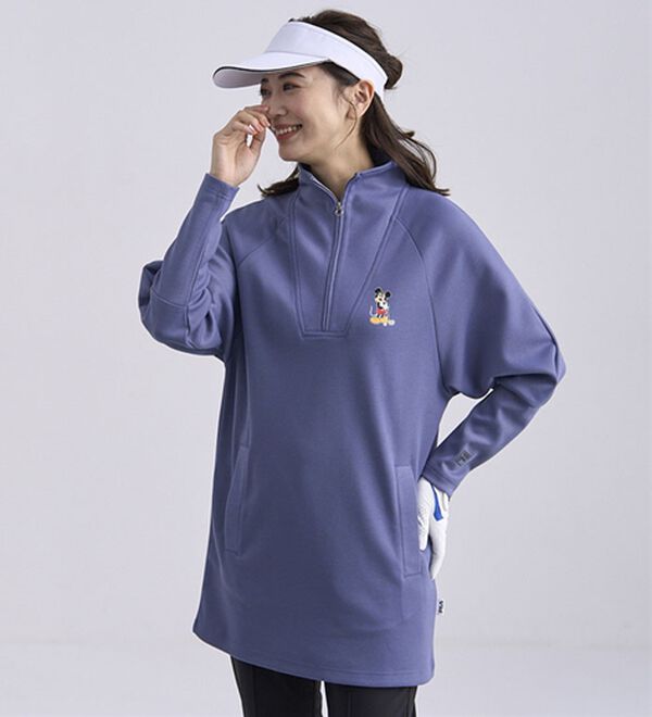 BELLUNA（ベルーナ）の「【Ｄｉｓｎｅｙ／ＦＩＬＡ】ダンボールニットハーフジップチュニック（チュニック）」｜詳細画像