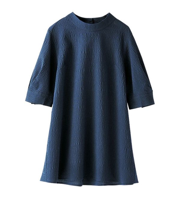 BELLUNA（ベルーナ）の「サッカー素材後ろボタンデザインブラウス（ブラウス）」｜詳細画像