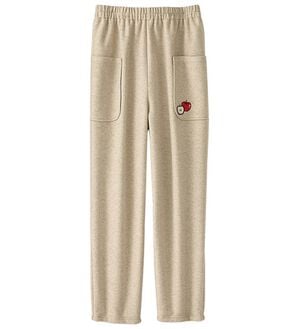 BELLUNA（ベルーナ）の「ポケット刺しゅうゆったりパンツ（フルレングスパンツ）」｜オフベージュ