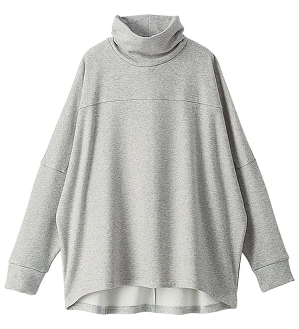 BELLUNA（ベルーナ）の「まるで着る毛布！静電防止付裏ファードルマンプルオーバー（カットソー）」｜ライトグレー